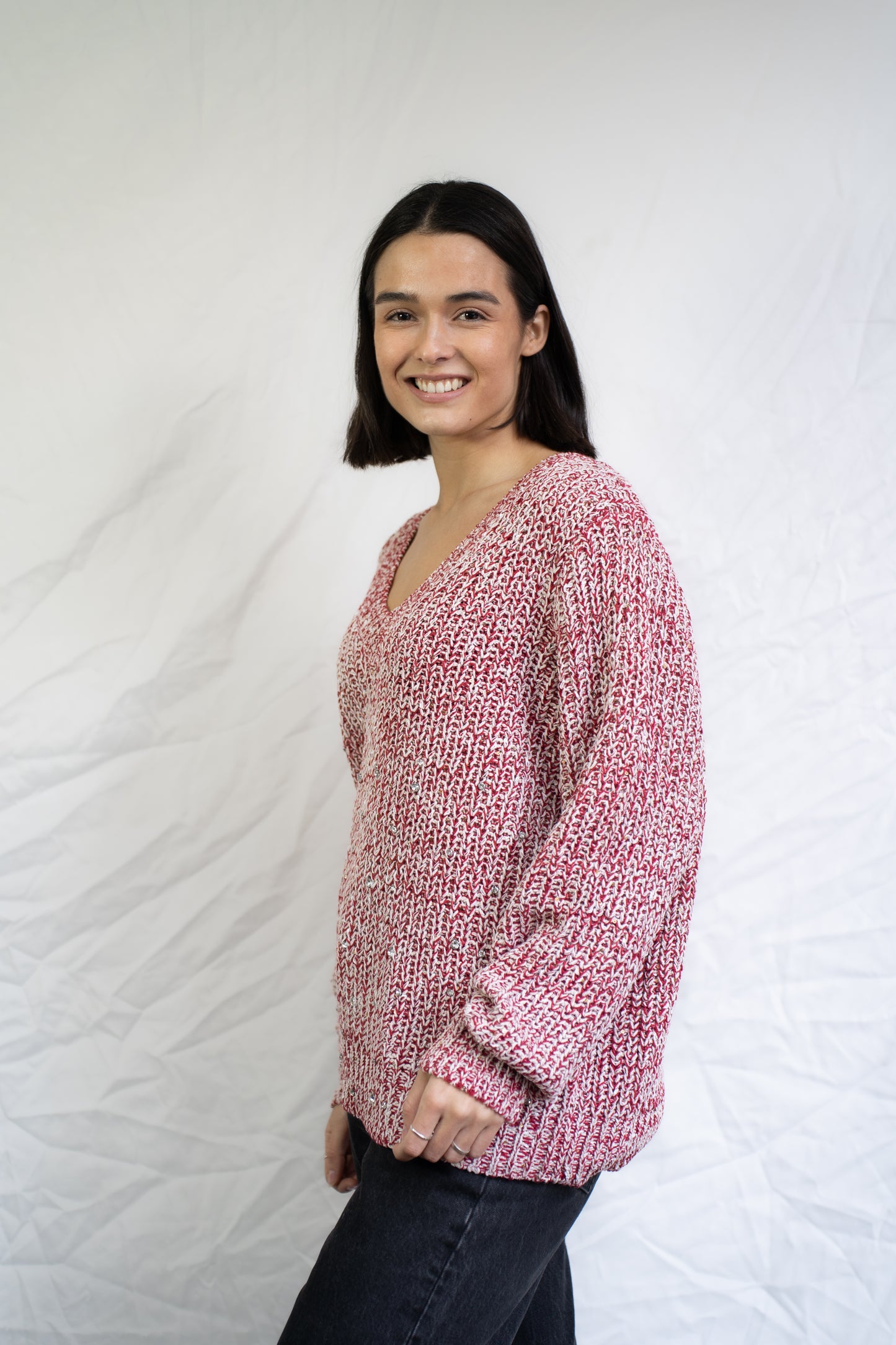 Sweater Chini Rojo Brillos