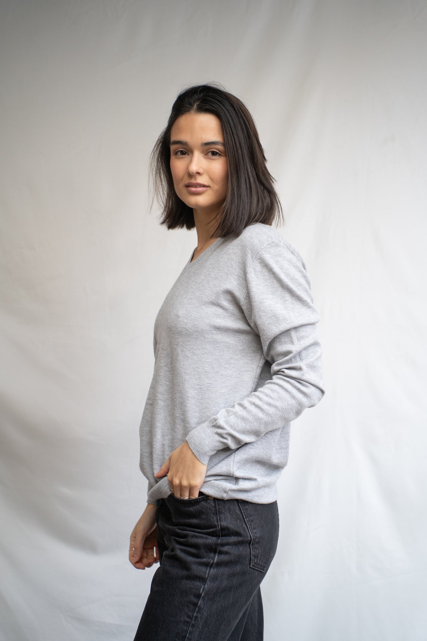 Sweater Feran Gris Básico