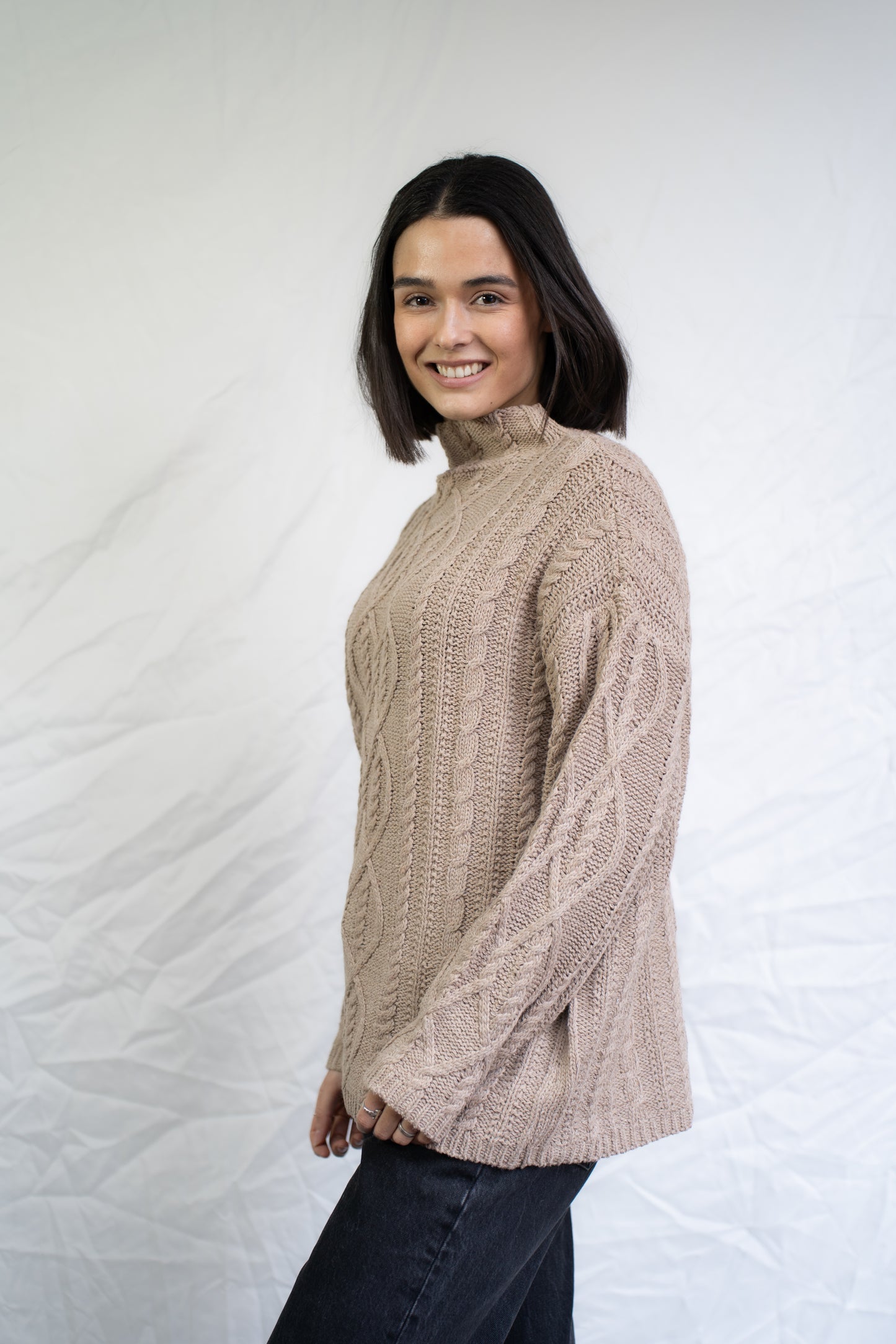 Sweater Florina Camel Trenzado
