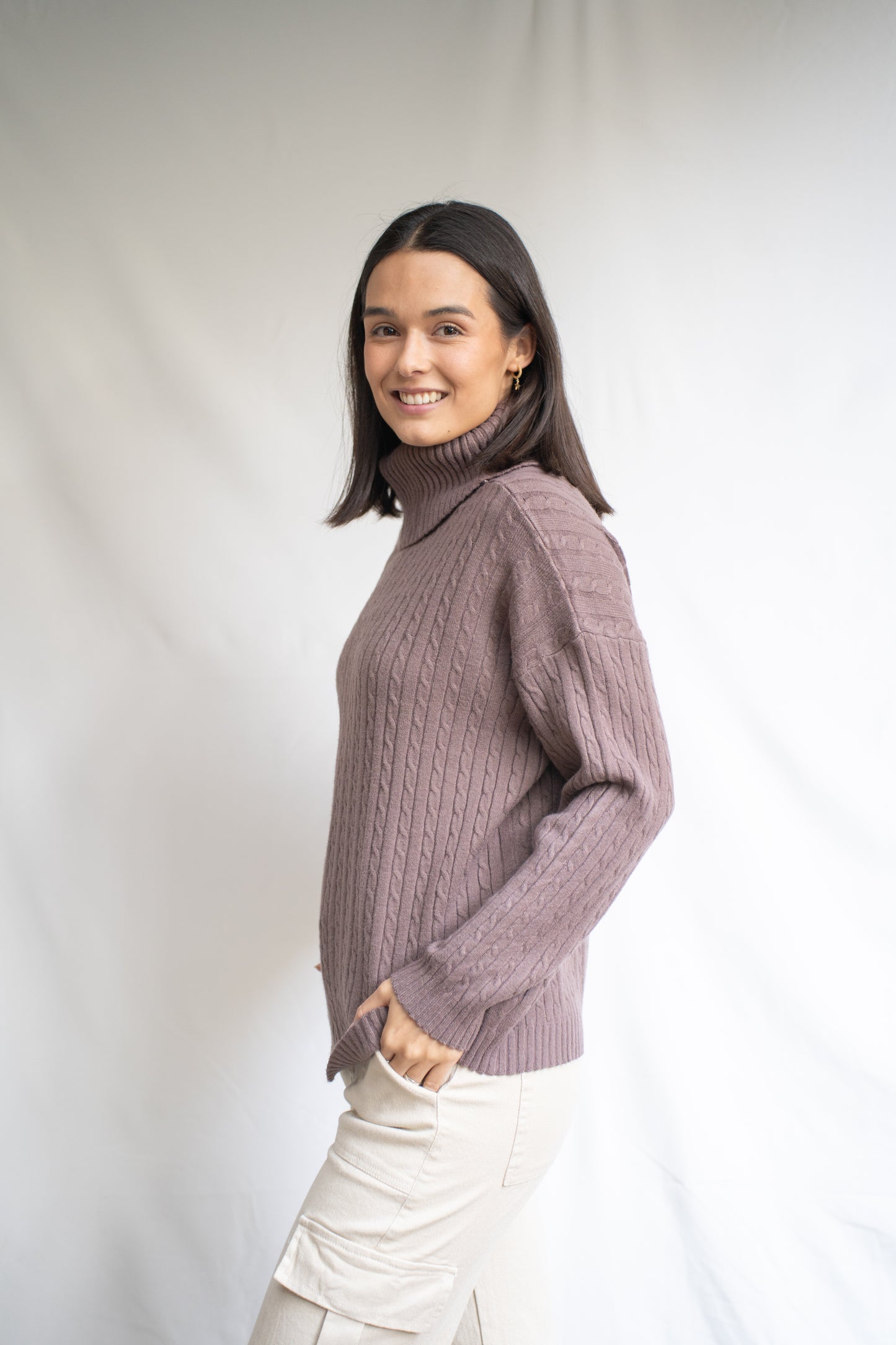 Sweater Polka Choco Trenzado-Sweater-Picaflor