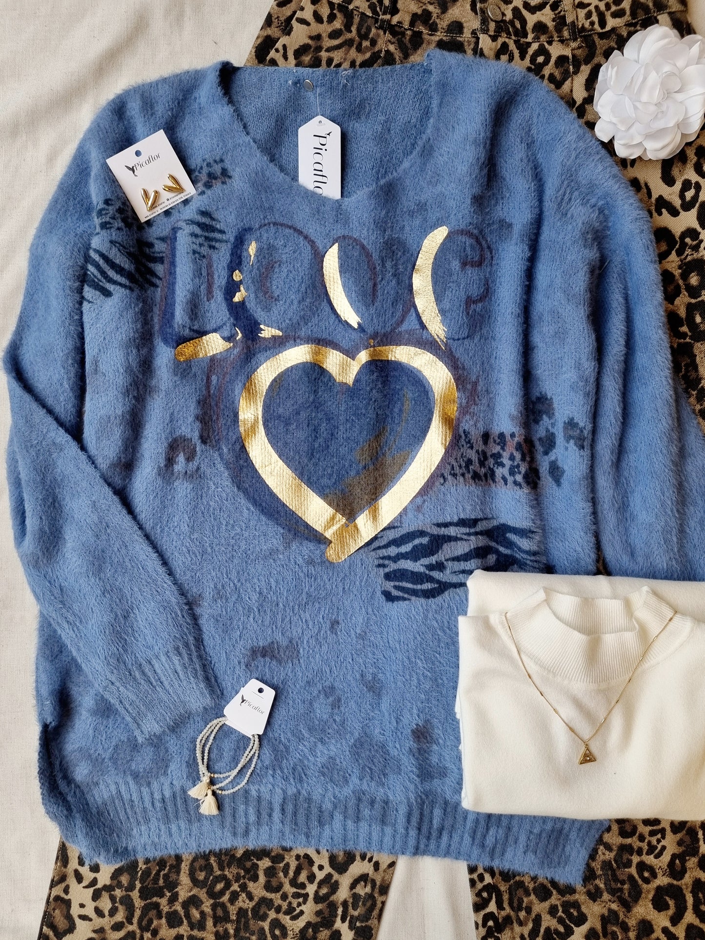 Sweater Yuma Azul Print-Sweater-Picaflor