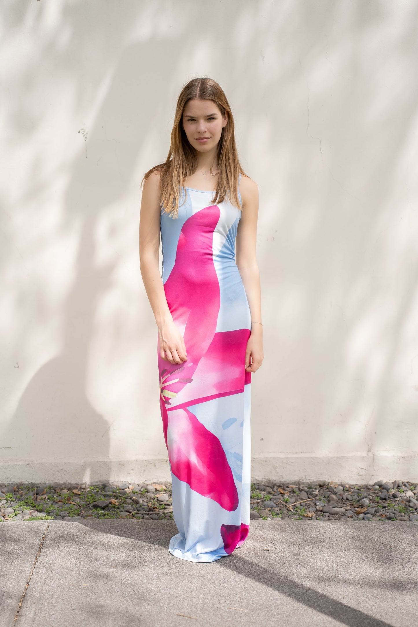 Vestido Largo Amarilis Celeste