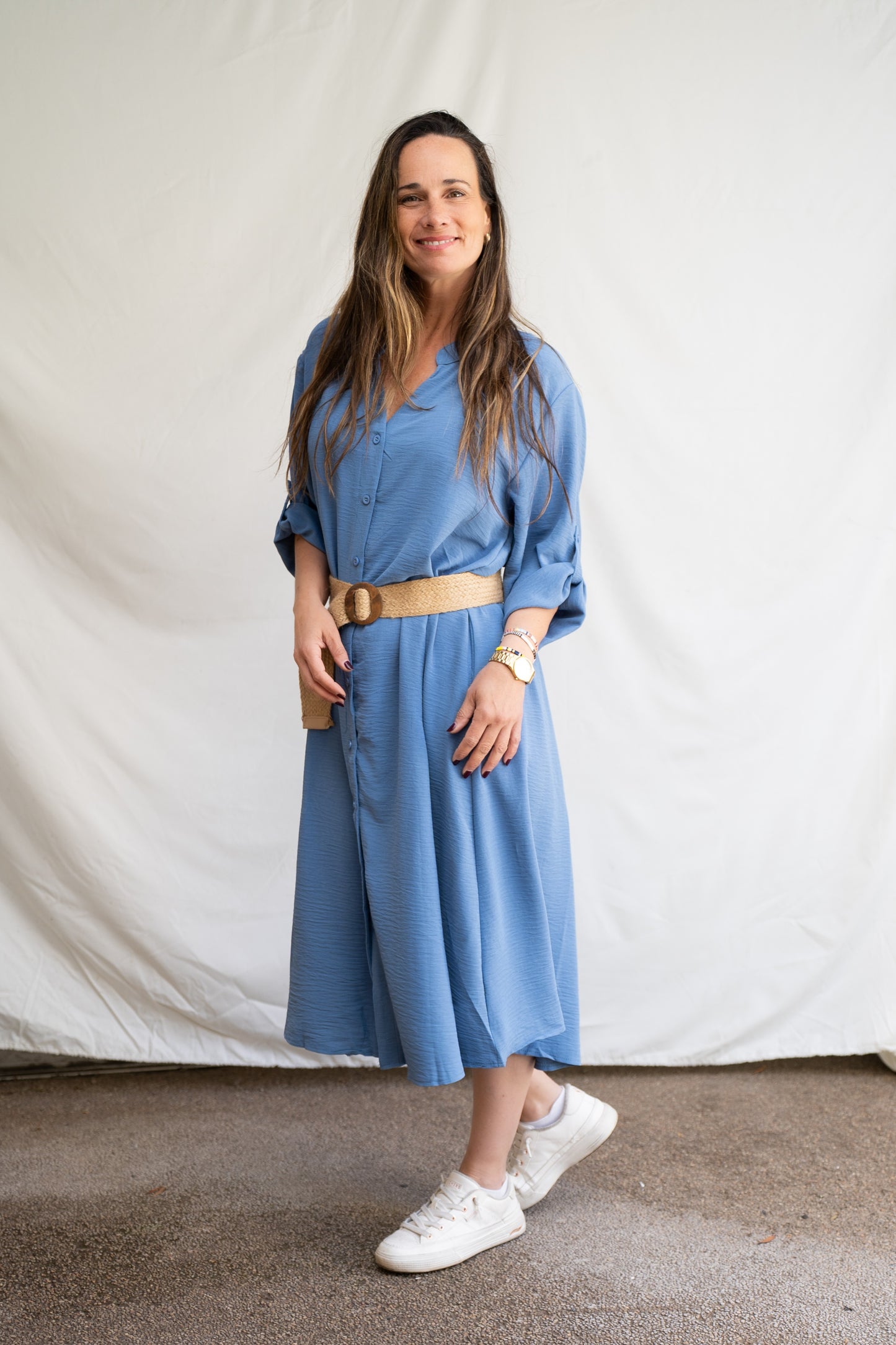 Vestido Largo Gaby Azul