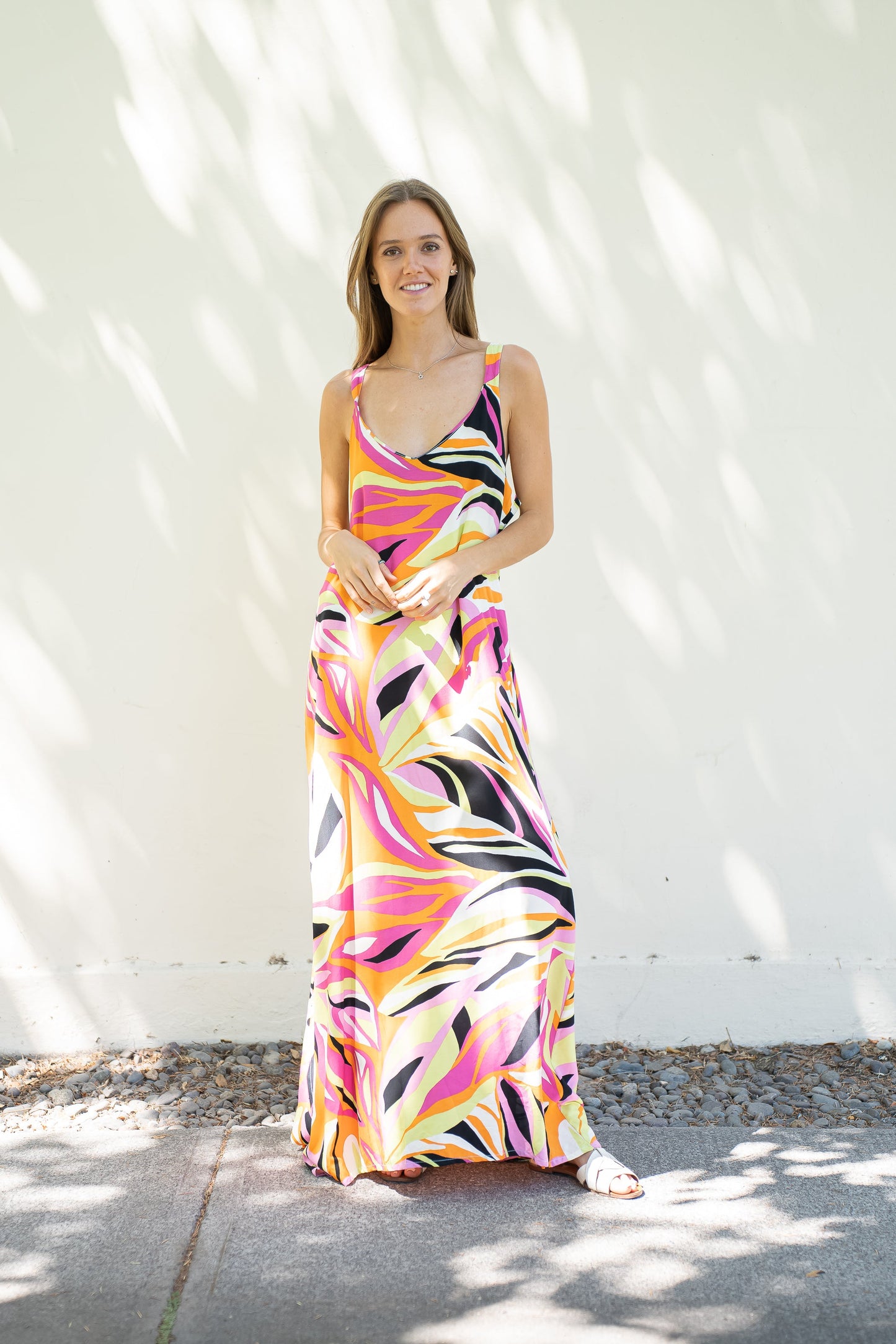 Vestido Largo Pops Magenta
