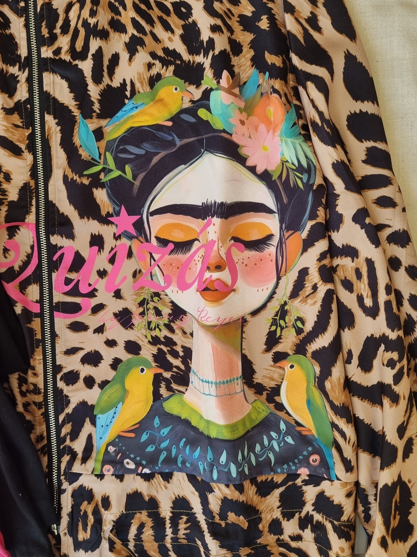 Bomber Mai Camel Print