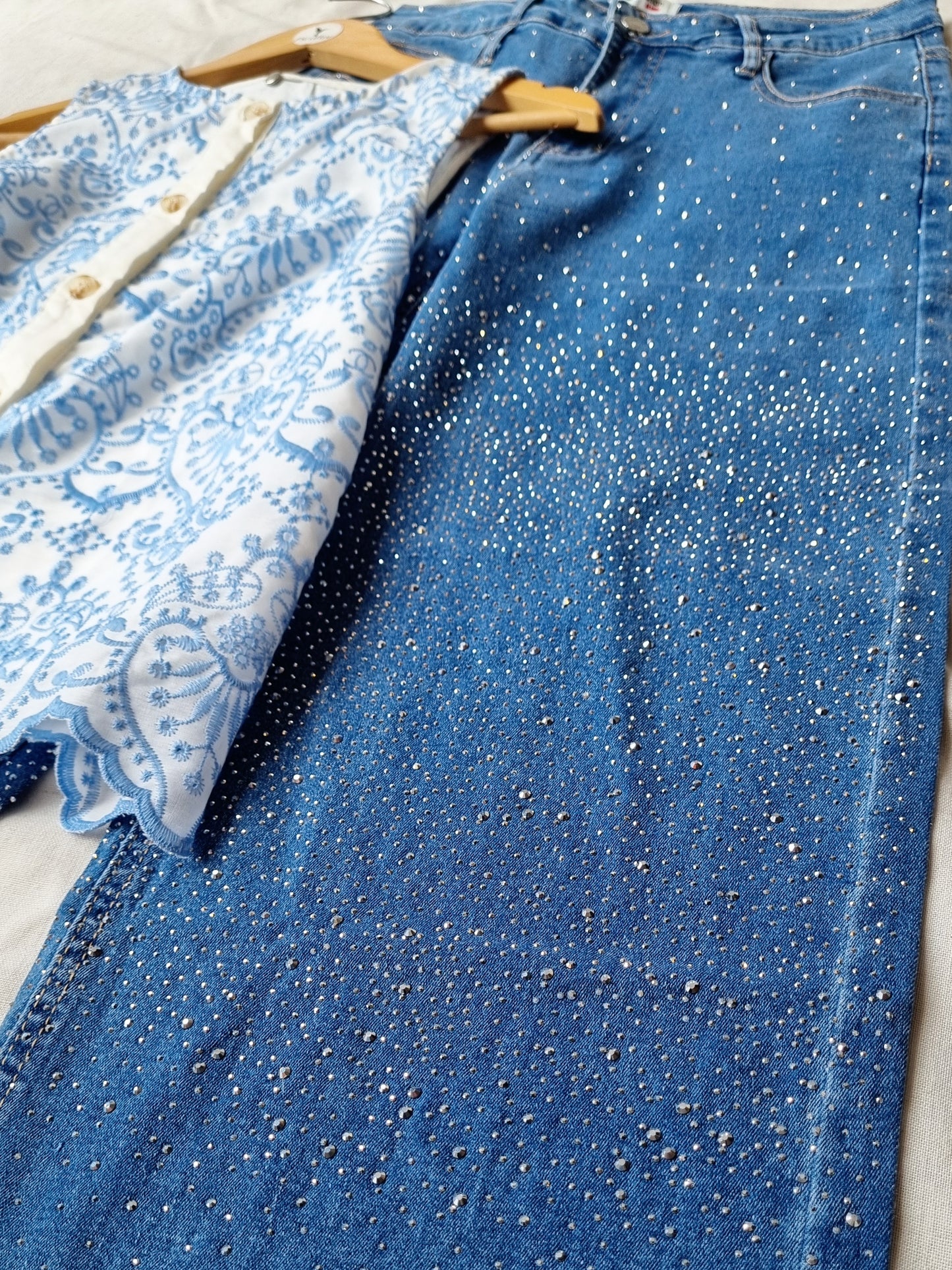 Pantalón Carfa Azul Brillos