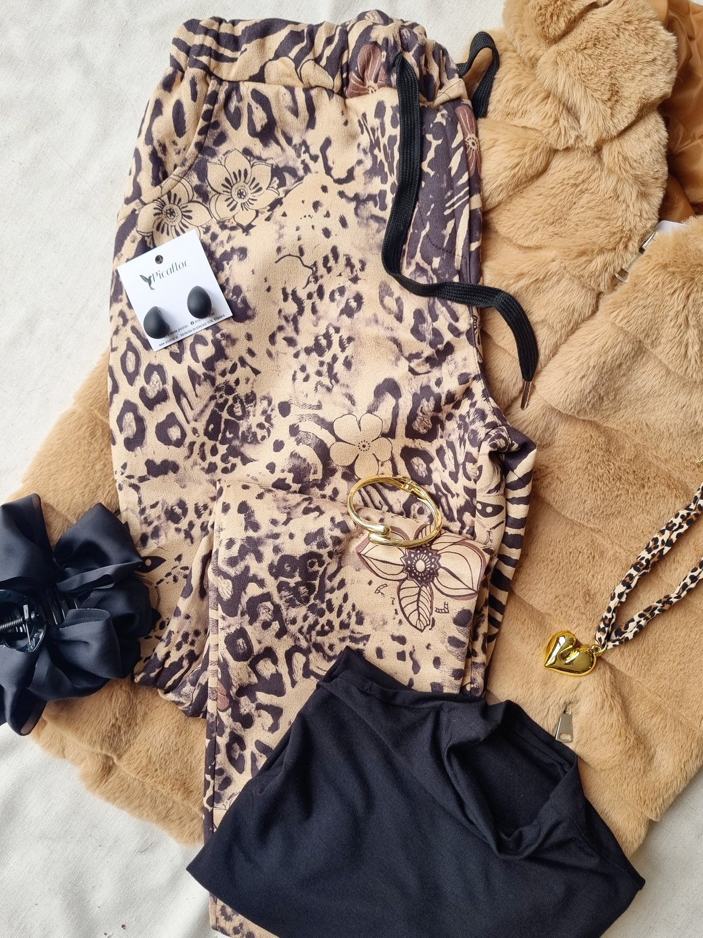Pantalón Joga Camel Print