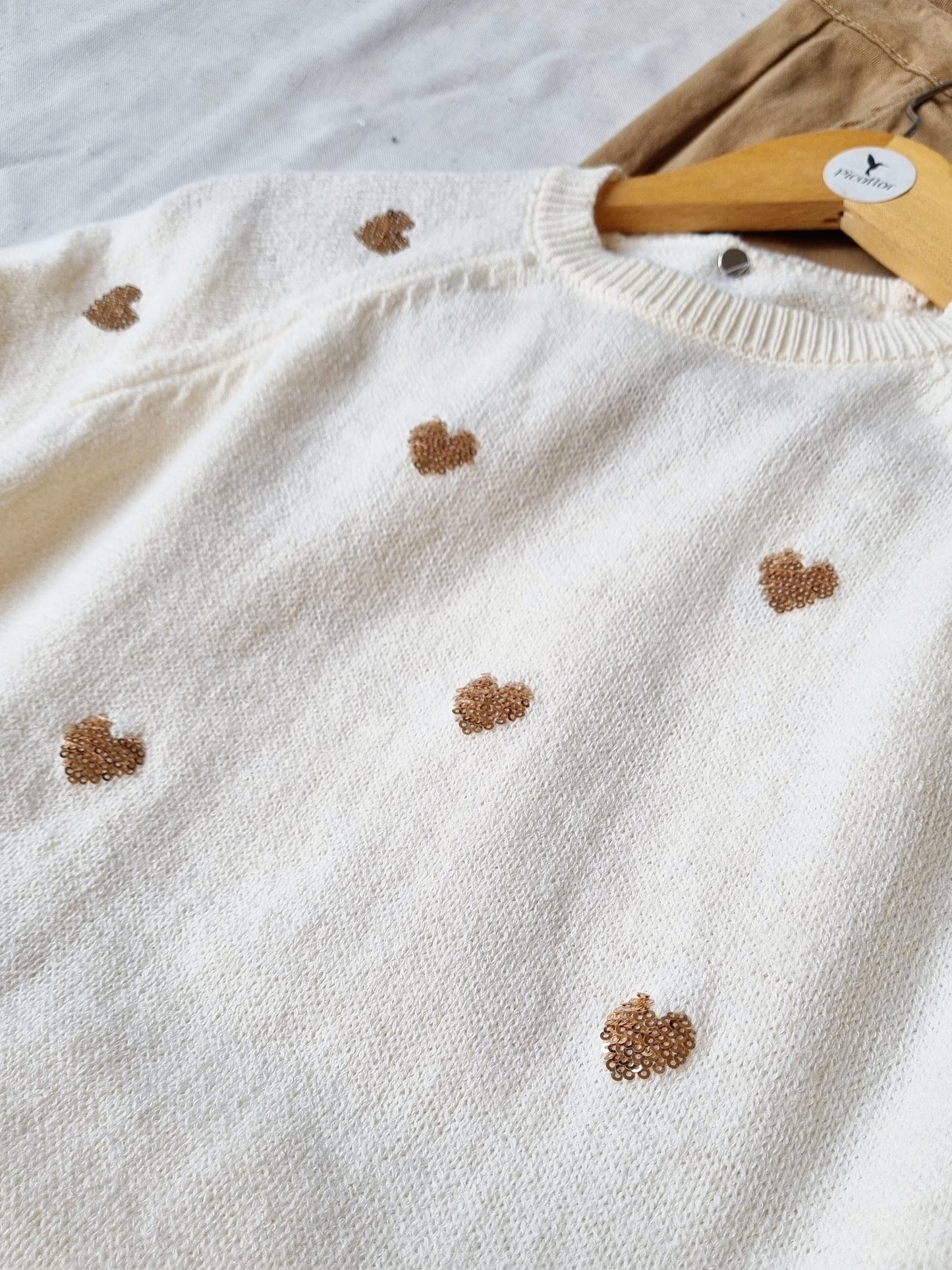 Sweater Manga Corta Posey Blanco