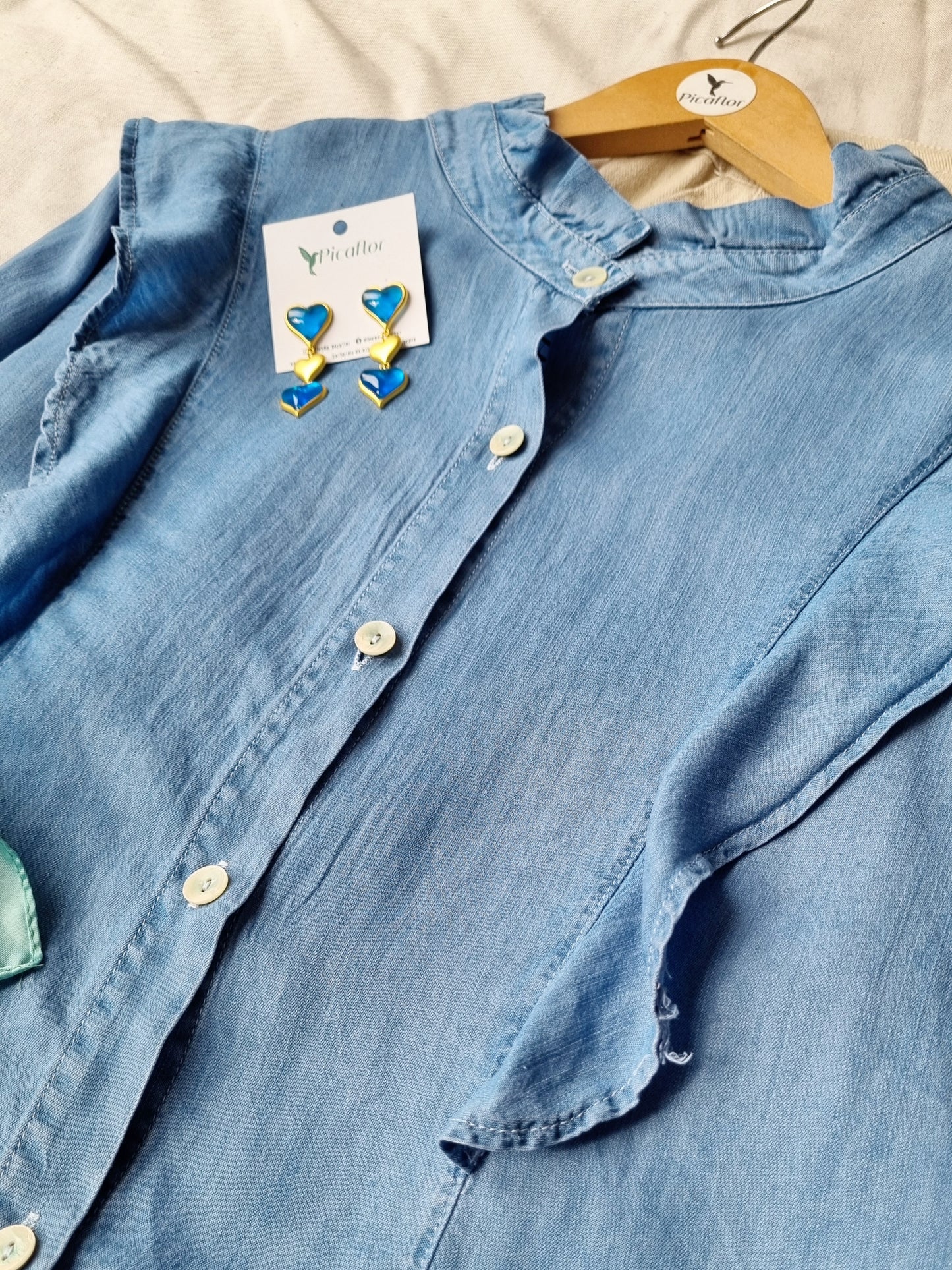 Blusa Koquita Azul Denim