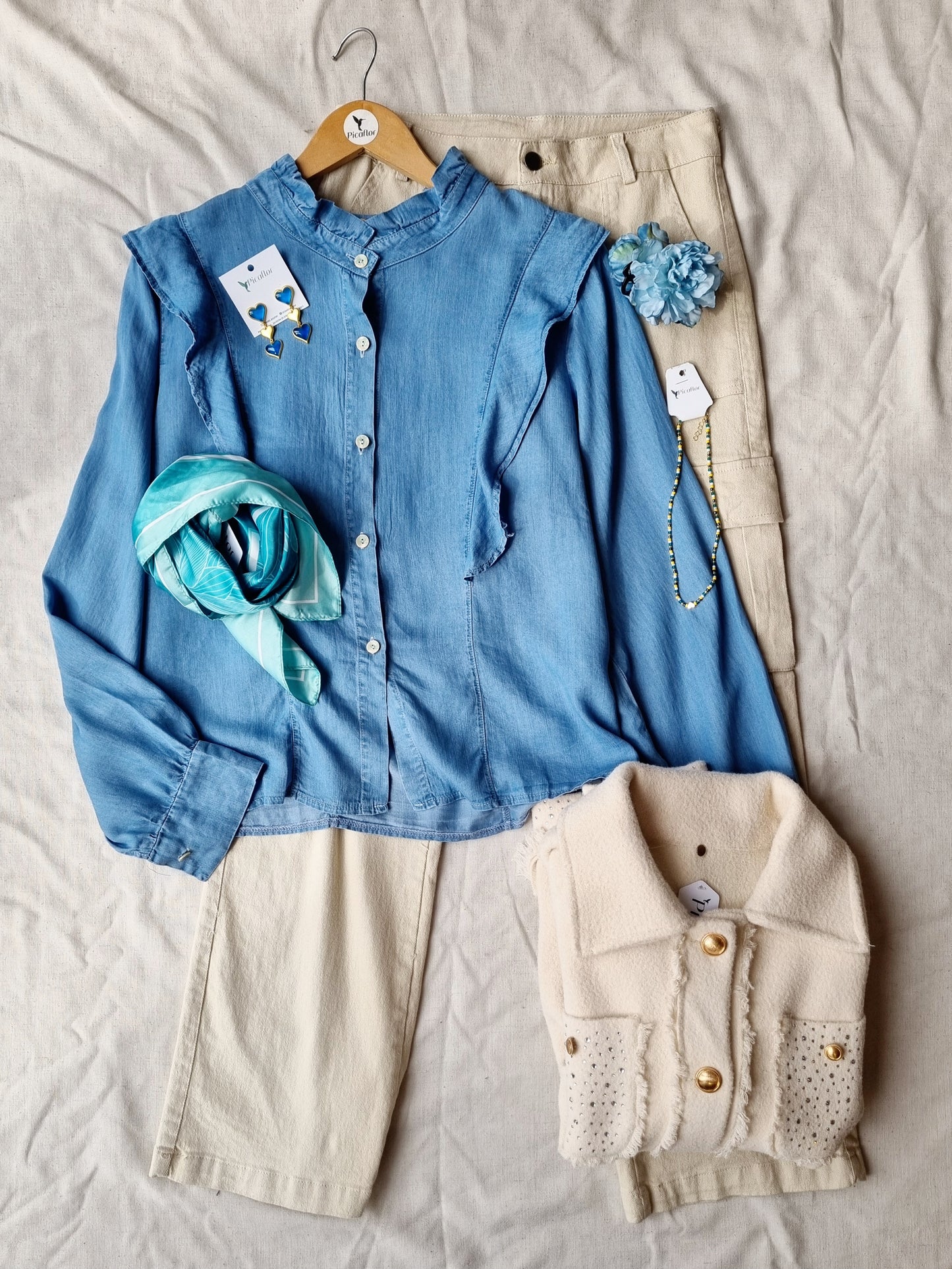 Blusa Koquita Azul Denim