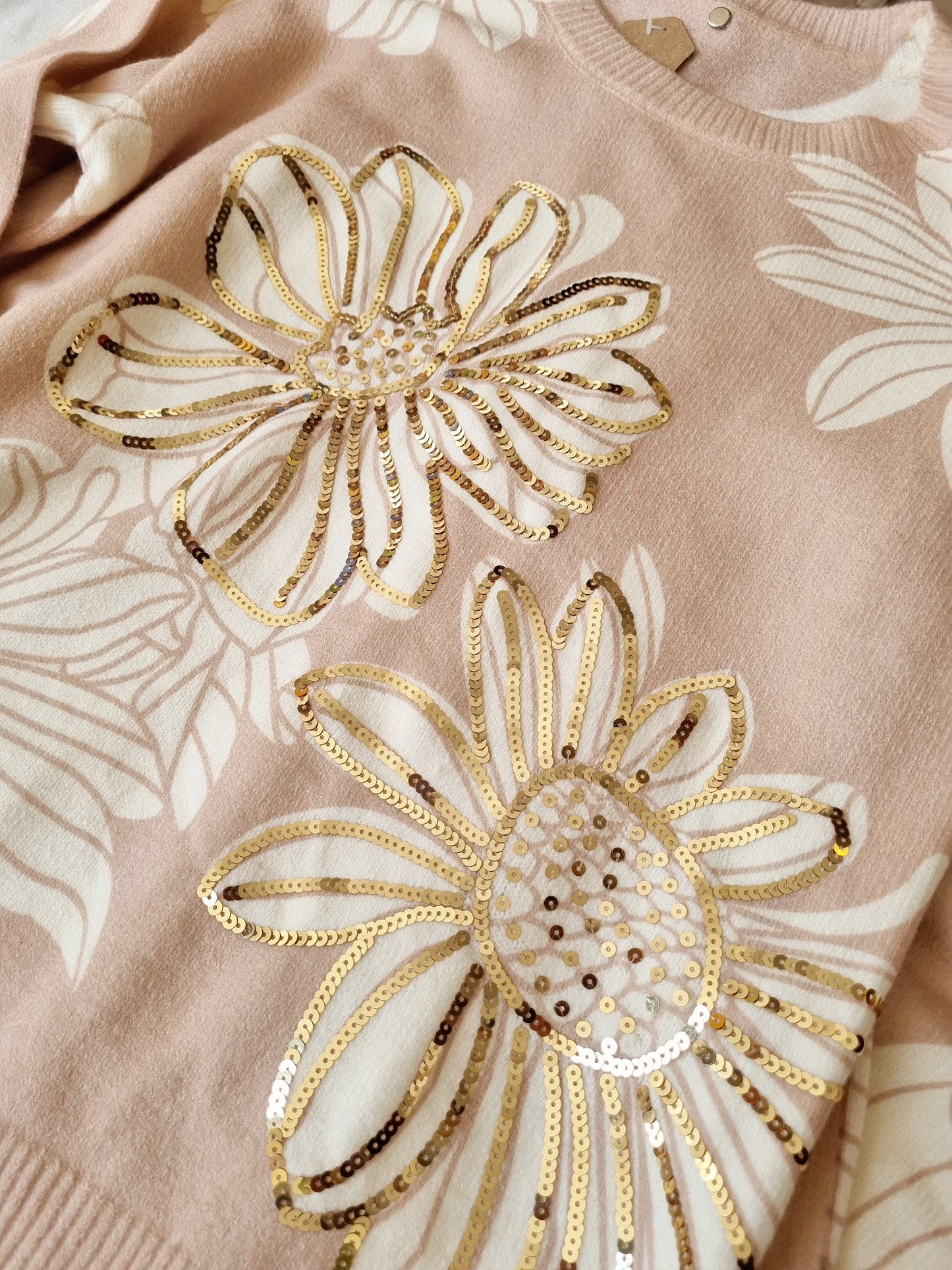 Sweater Luz Beige Flores