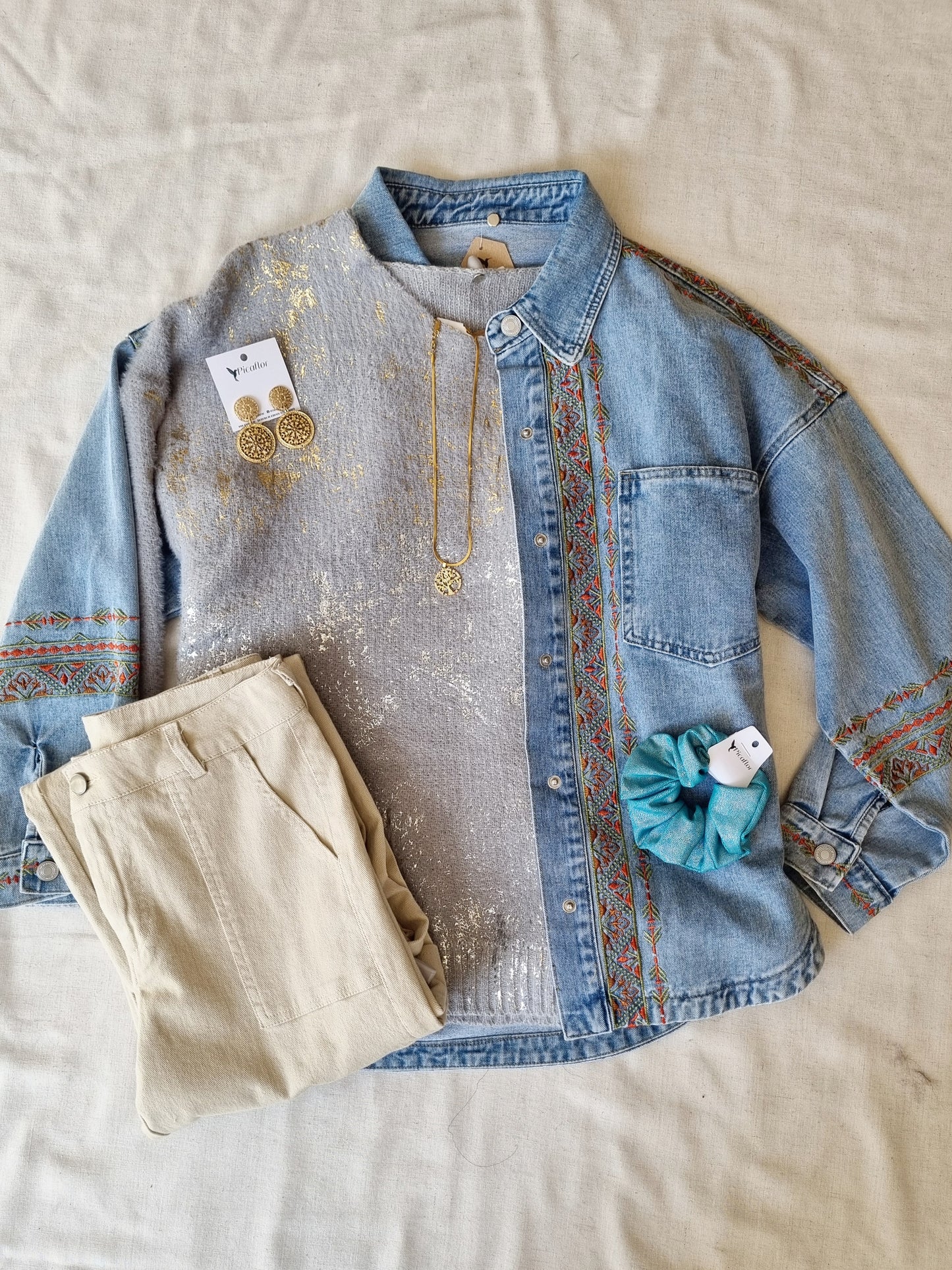 Sweater Peco Gris Metálico