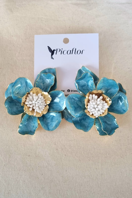 Aros Maxiflor Turquesa