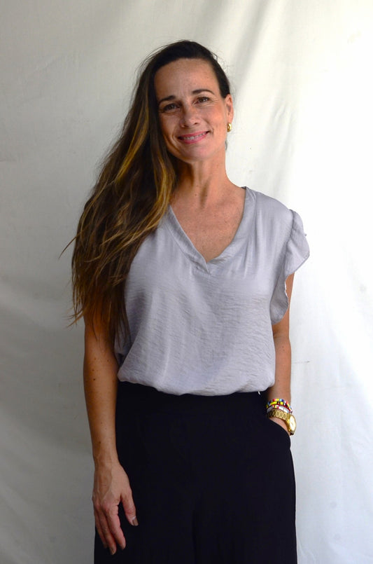 Polera Rumena Gris Satinada