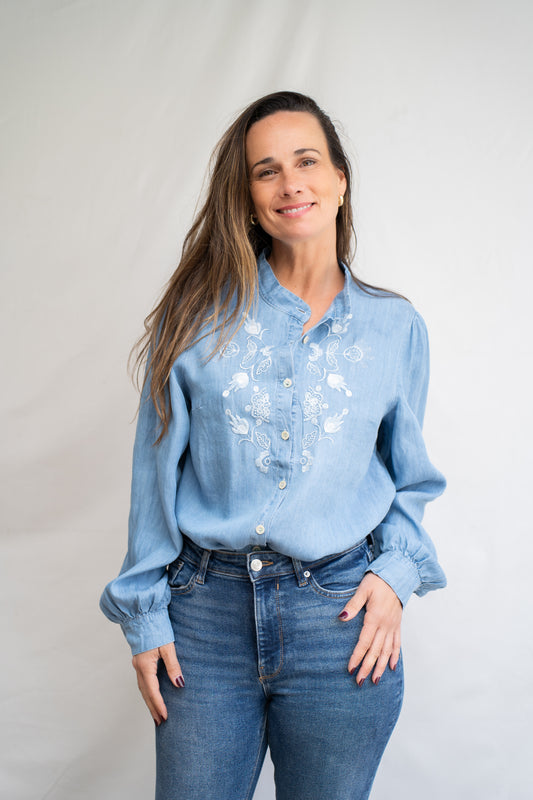 Blusa Flori Azul