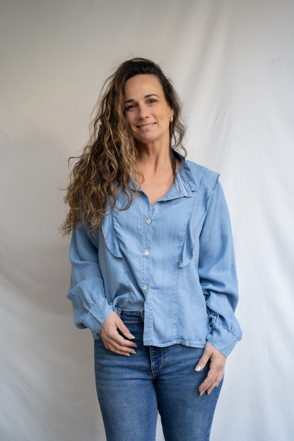Blusa Koquita Azul Denim