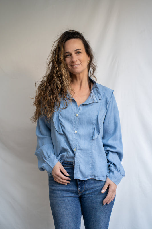 Blusa Koquita Azul Denim