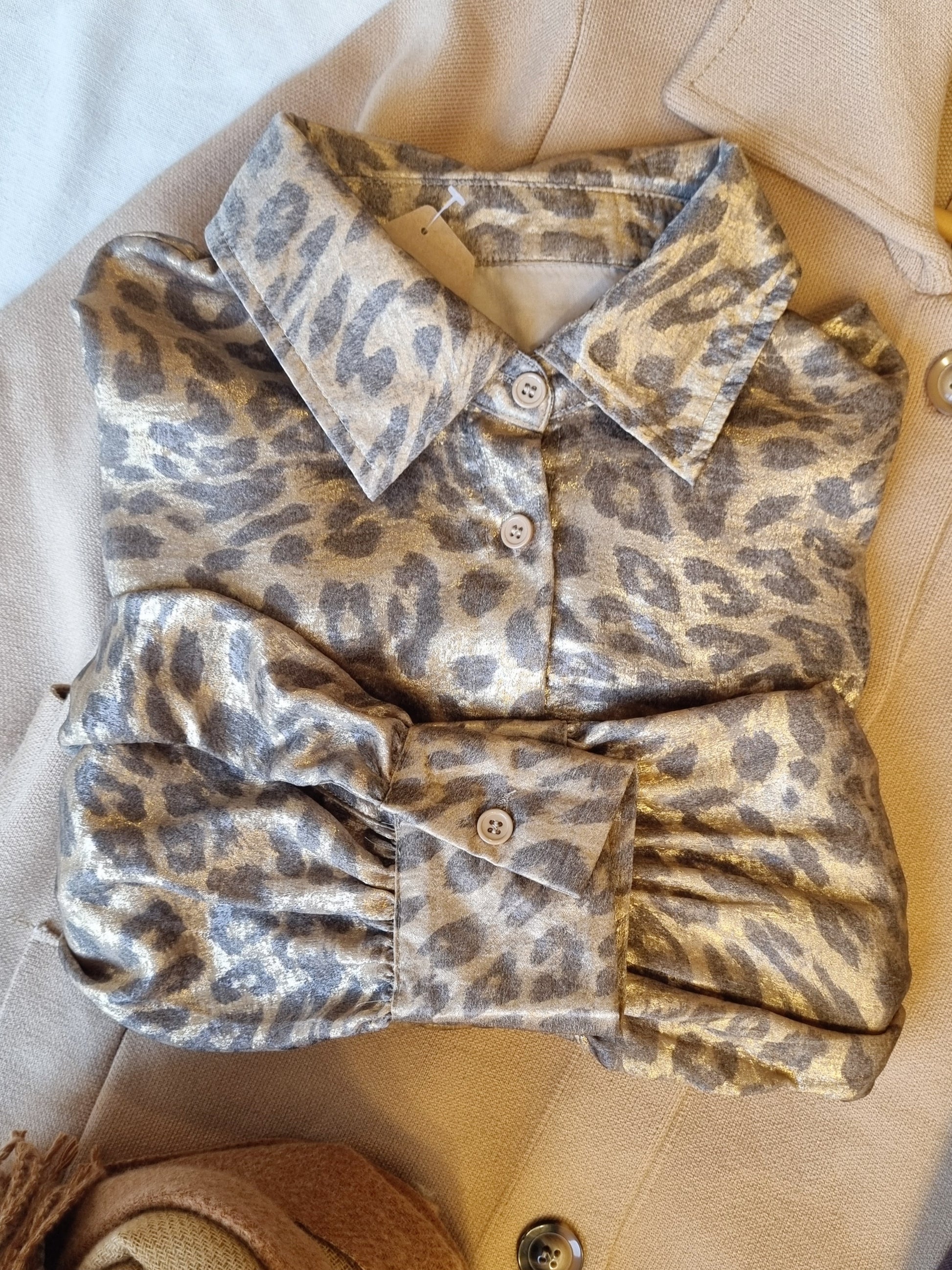 Blusa Milan Dorada Print