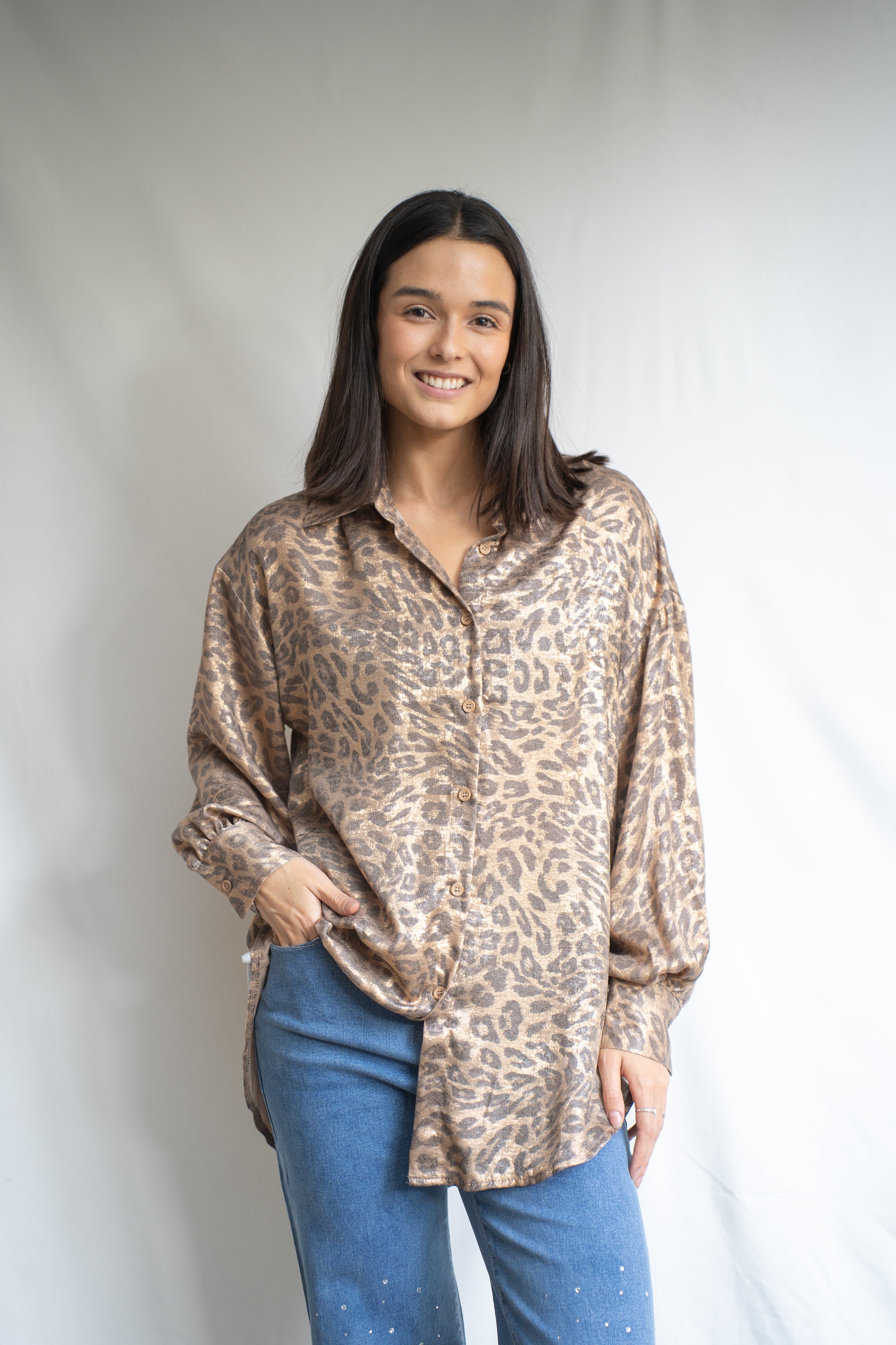 Blusa Milan Dorada Print