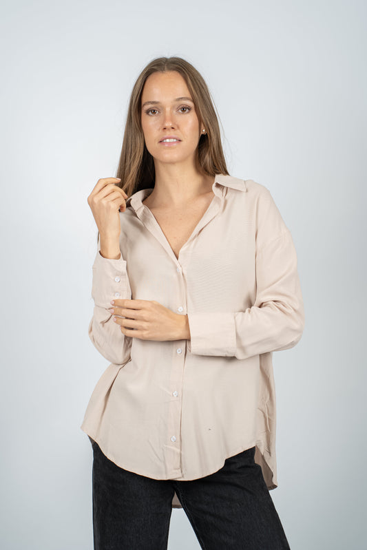 Blusa Romu Beige Camisera