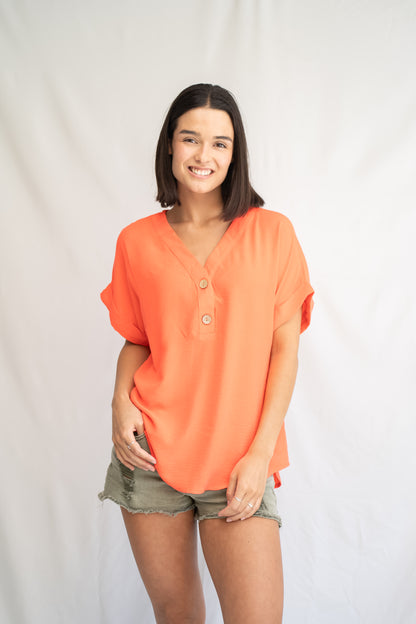 Blusa Sule Naranja Fluor Básica