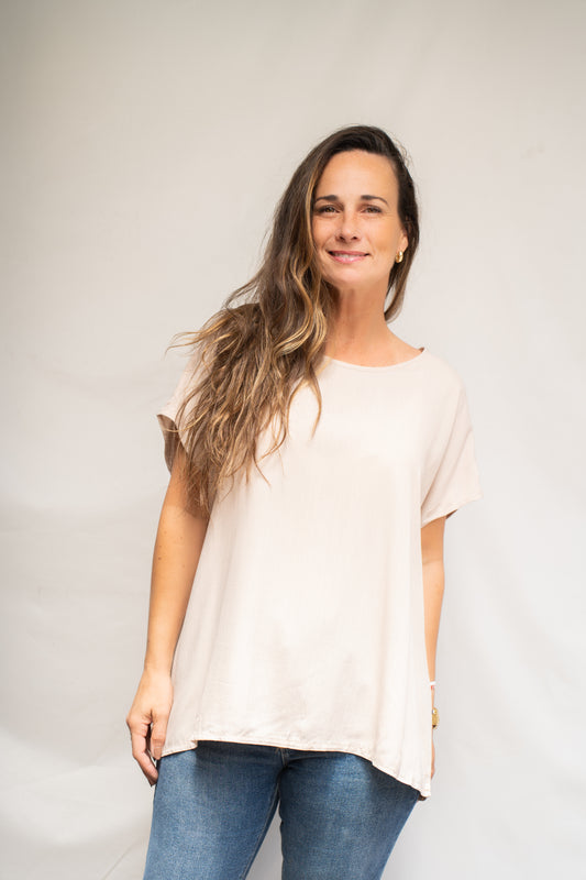 Blusa Viscosa Lara Beige