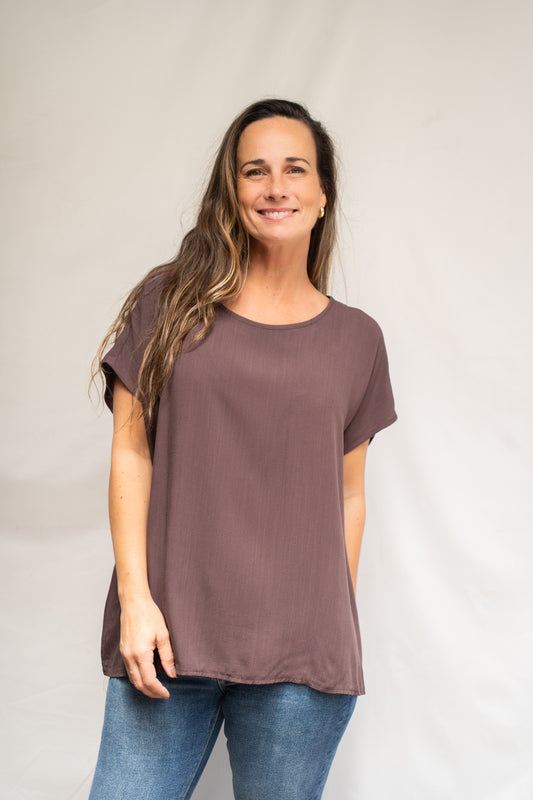 Blusa Viscosa Lara Choco