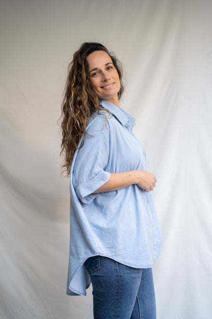 Blusón Summer Celeste Denim