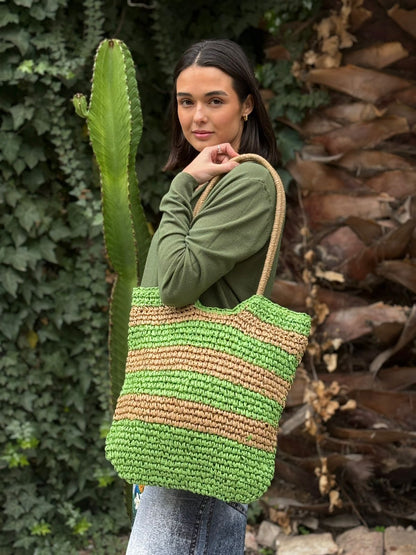 Bolso de Mano Malti Verde Yute