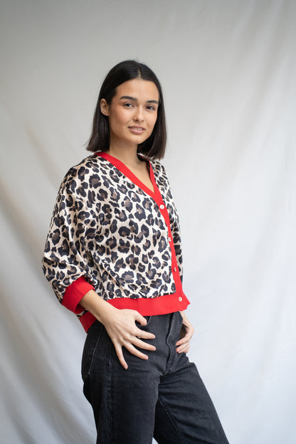 Bomber Pibo Roja Print