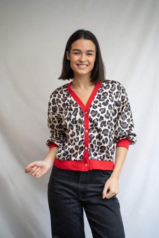 Bomber Pibo Roja Print