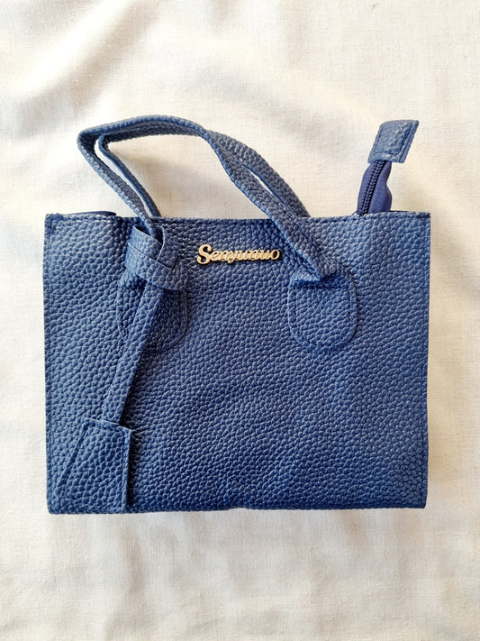 Cartera Clasi Azul Lisa