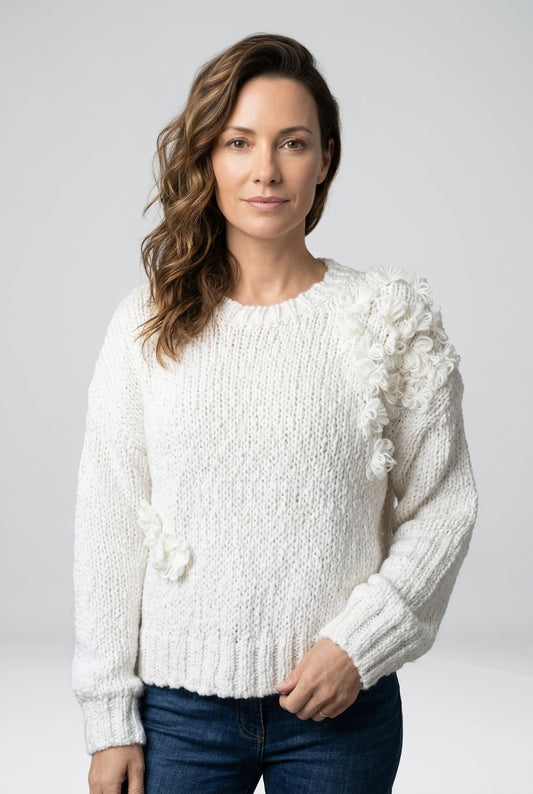 Chaleco Florita Blanco