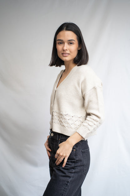 Chaleco Marlen Beige Botones