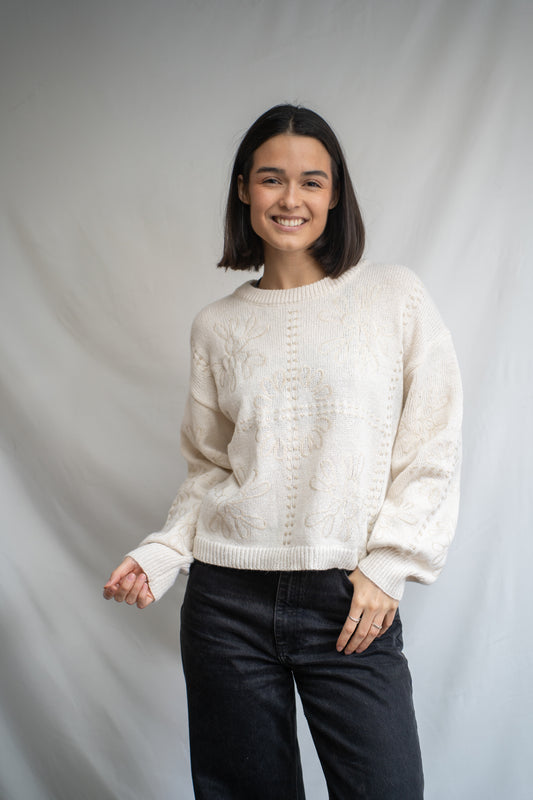 Chaleco Paola Beige Flores-Sweater-Picaflor