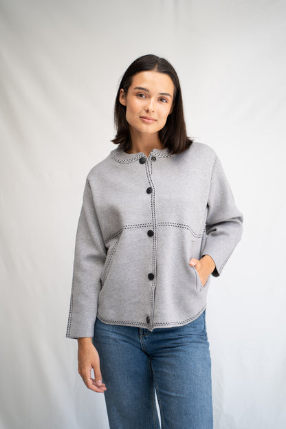Chaleco Zorzal Gris Botones