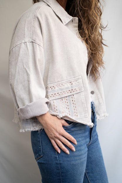 Chaqueta Chill Beige Brillos