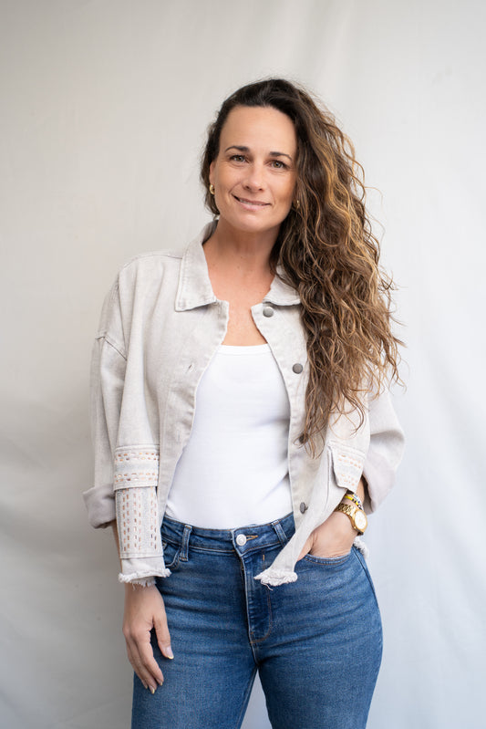 Chaqueta Chill Beige Brillos