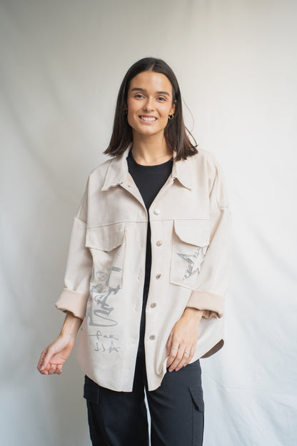 Chaqueta Gamuza Star Beige