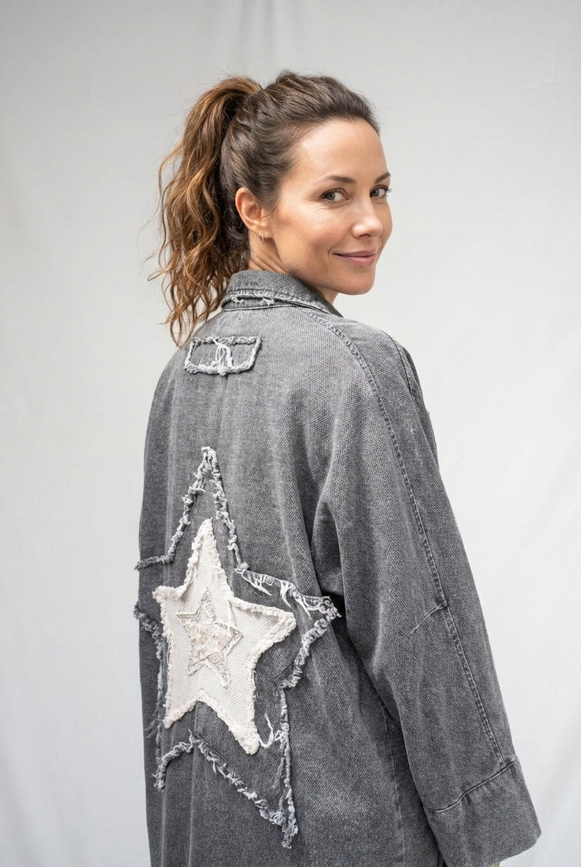 Chaqueta Garza Negra Denim