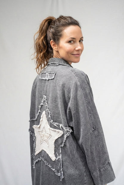 Chaqueta Garza Negra Denim