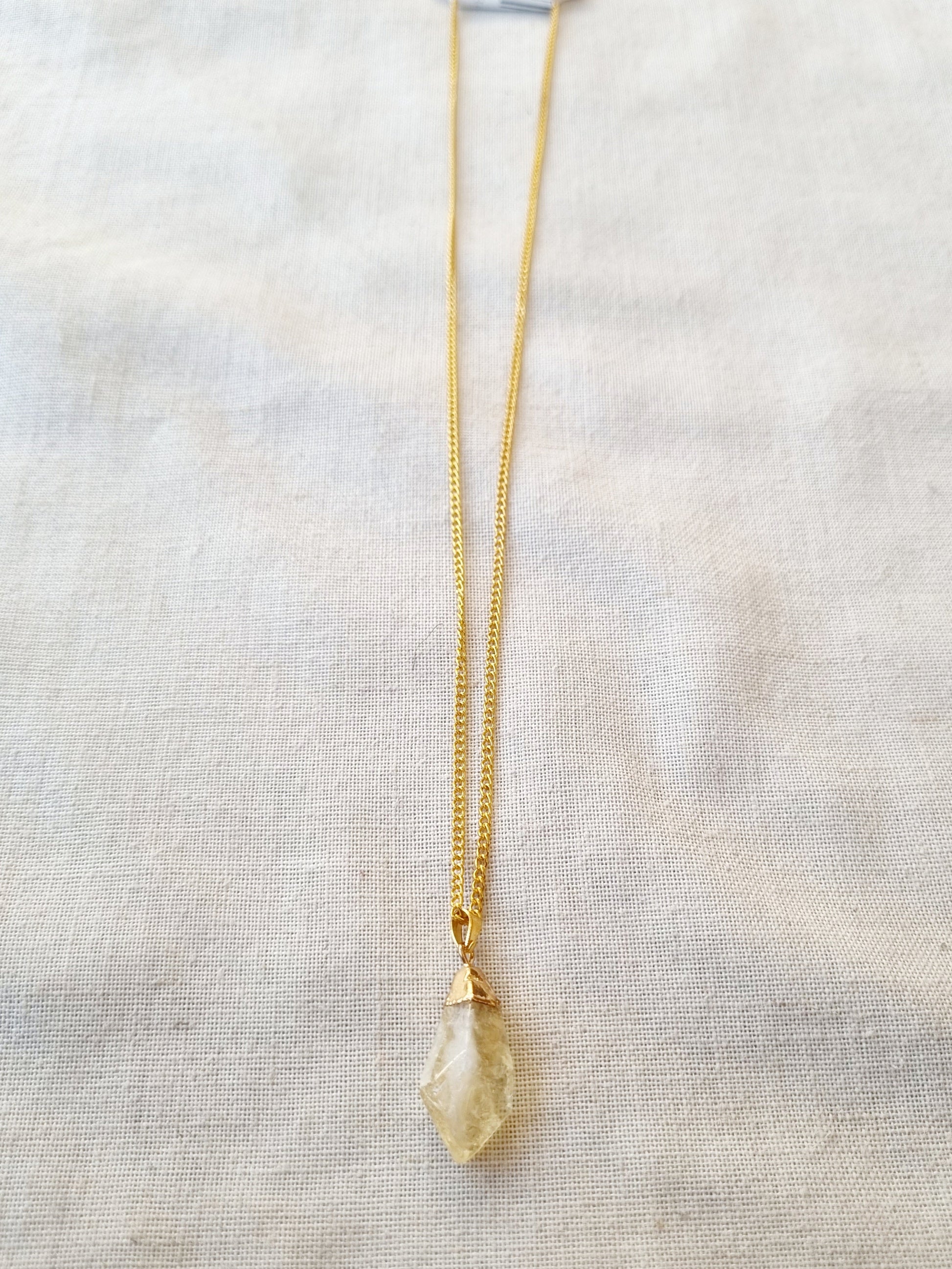 Collar Citrino Dorado M-Collar-Picaflor