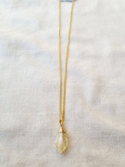 Collar Citrino Dorado M-Collar-Picaflor