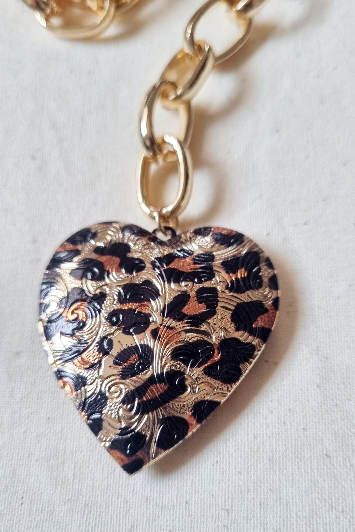 Collar Corazon Print