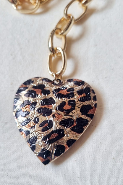 Collar Corazon Print