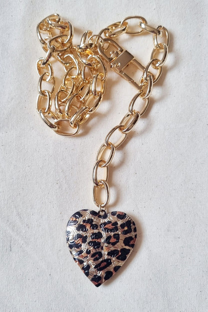 Collar Corazon Print