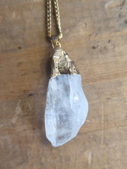 Collar Cuarzo Dorado M