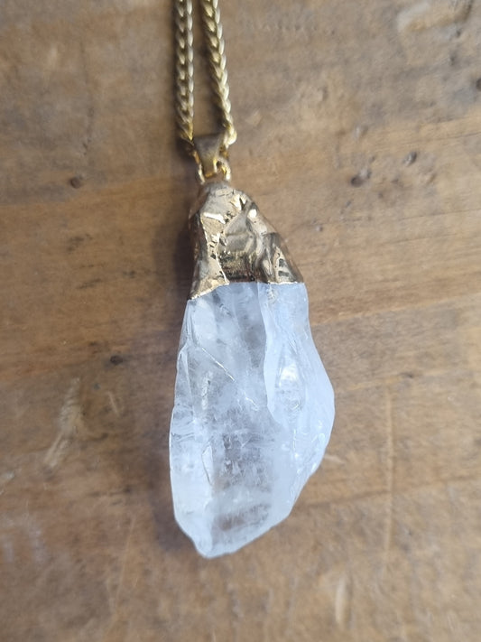 Collar Cuarzo Dorado M