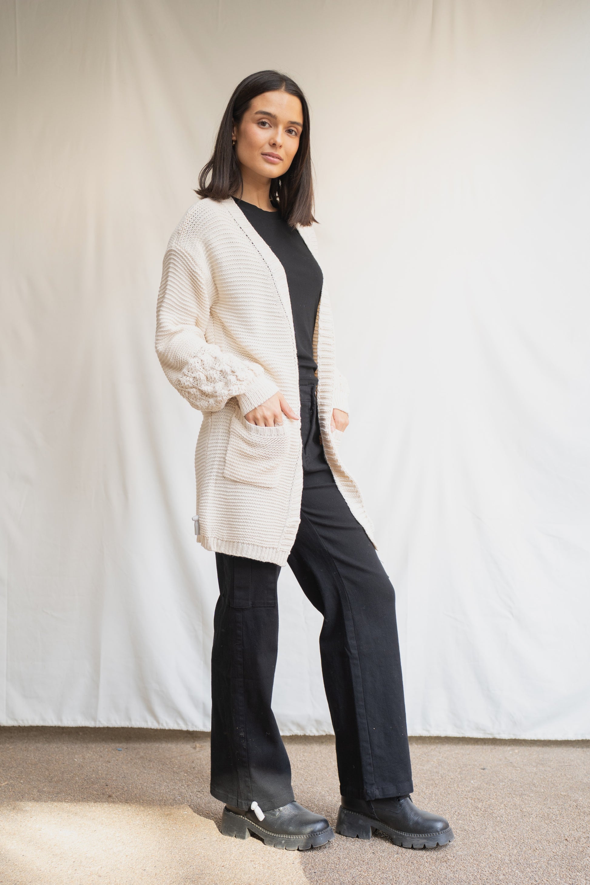Chaleco Largo Claudia Crema