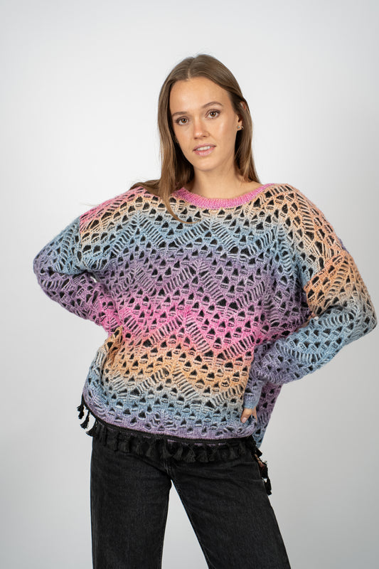Sweater Woma Magenta Multicolor